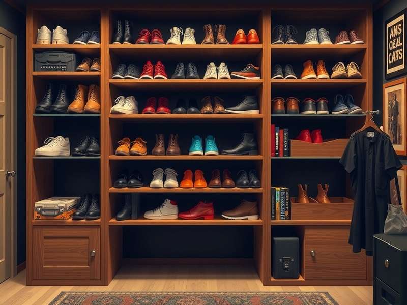 A vibrant display of diverse virtual sneakers on Rec Room avatar feet, showcasing custom colours and effects