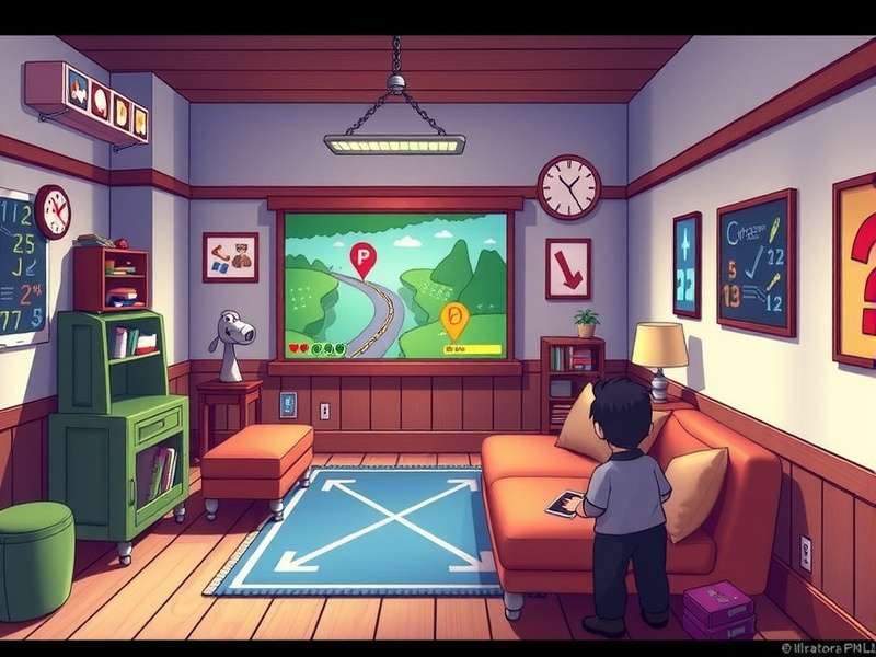 A vibrant scene inside Rec Room showing diverse avatars interacting in a user-created lobby