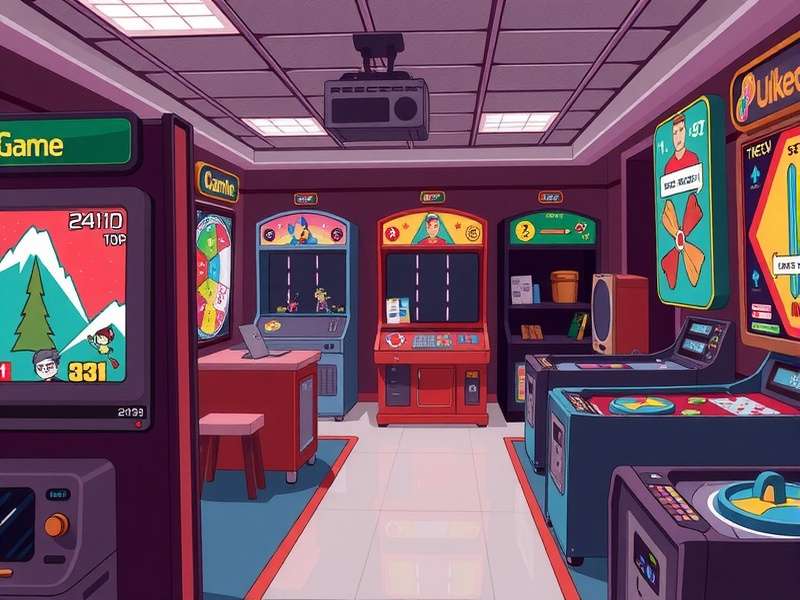 A vibrant scene inside Rec Room showing players socializing and playing games together in a virtual recreation center