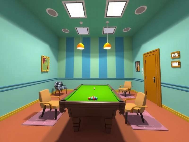Rec Room gameplay scene showing diverse avatars in a virtual environment