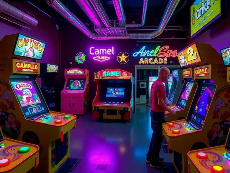 Person wearing a VR headset interacting with a vibrant virtual world