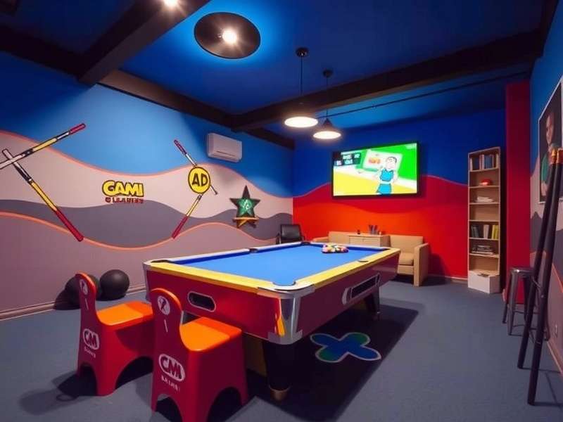 Virtual Reality arena at Rec Room Calgary with players in headsets