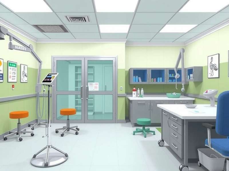 A detailed scene inside the Rec Room Rehab Lab showing a creator using the Maker Pen to build a complex medieval castle