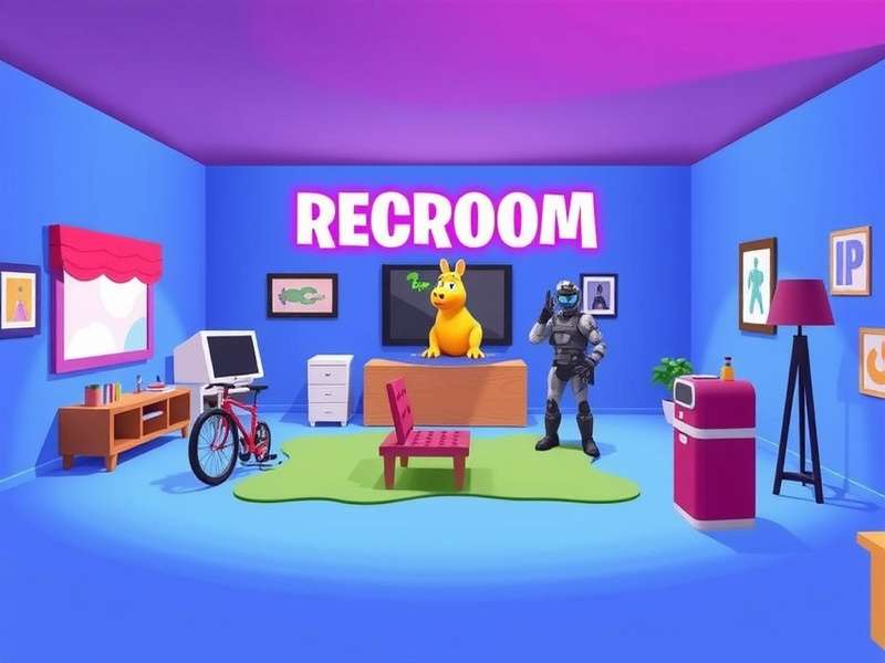Rec Room virtual environment showing avatars interacting