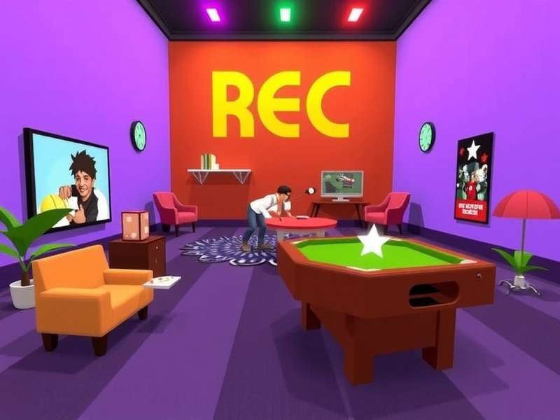 Rec Room gameplay showing players engaged in a variety of activities including paintball and socialising
