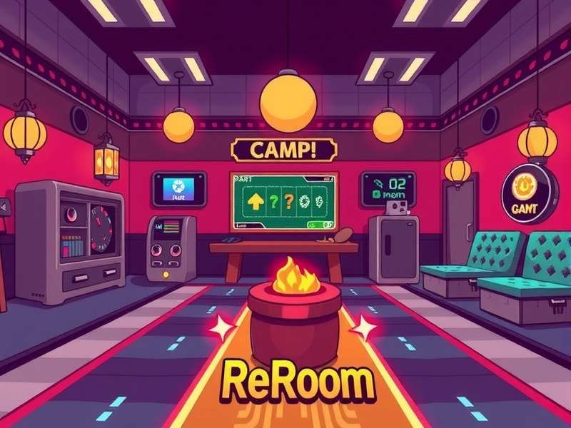 Comparison between a messy traditional Rec Room maker pen workspace and a clean Reroom AI-generated layout