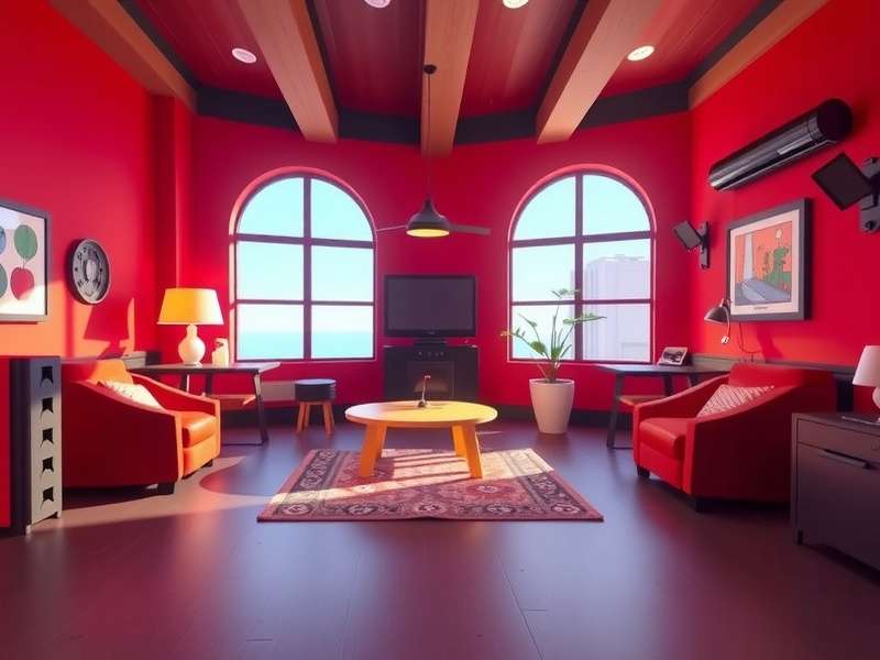 A group of diverse Rec Room avatars collaborating in a custom-built obstacle course, showcasing teamwork and creativity.