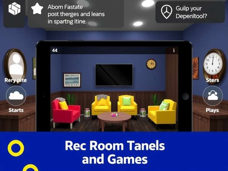 Rec Room gameplay on Amazon Fire Tablet showing vibrant virtual environments