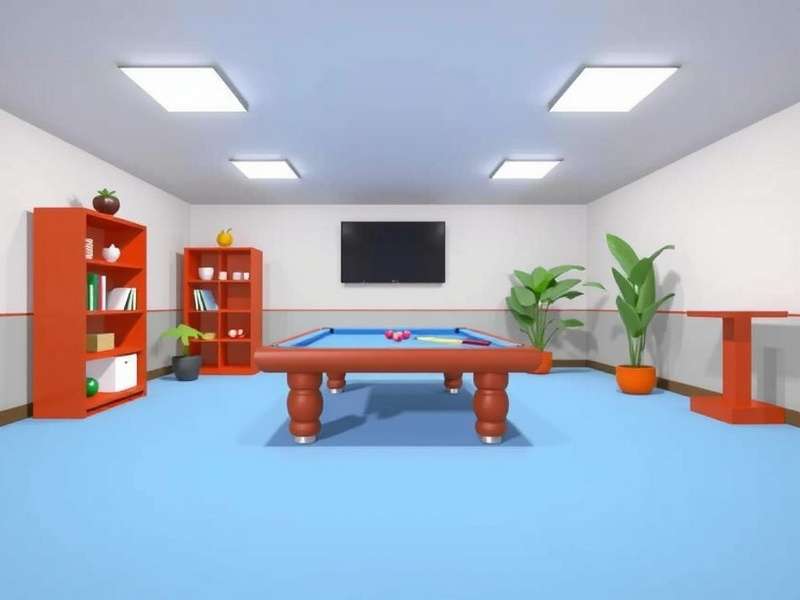 Rec Room Studio editing interface showing 3D objects and visual scripting nodes