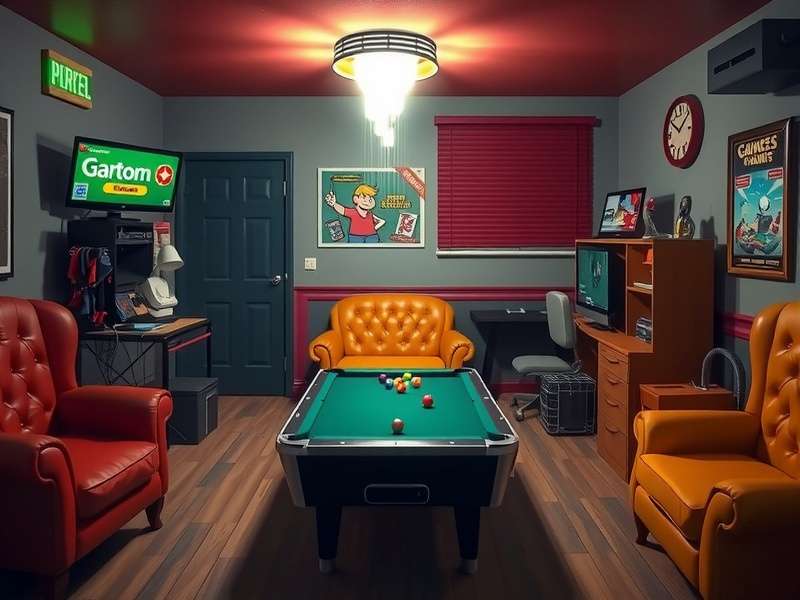 Collage of popular Rec Room game genres showing action, horror, and sports scenes