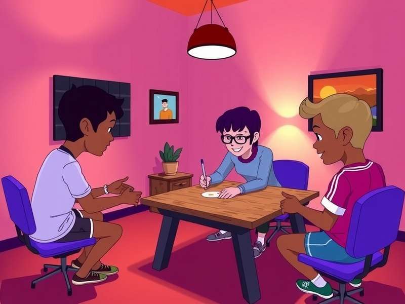 Group of friends playing Rec Room multiplayer games in virtual reality