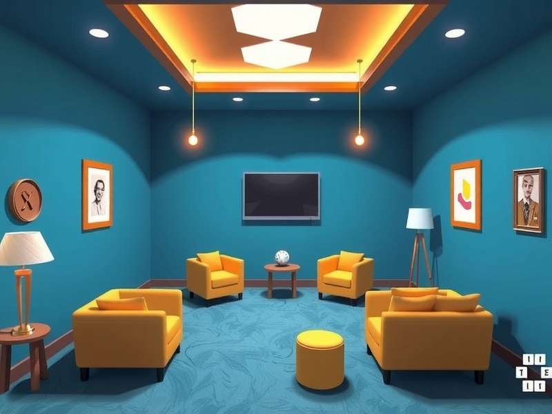 Rec Room AI in action: a virtual scene with robotic characters and interactive elements