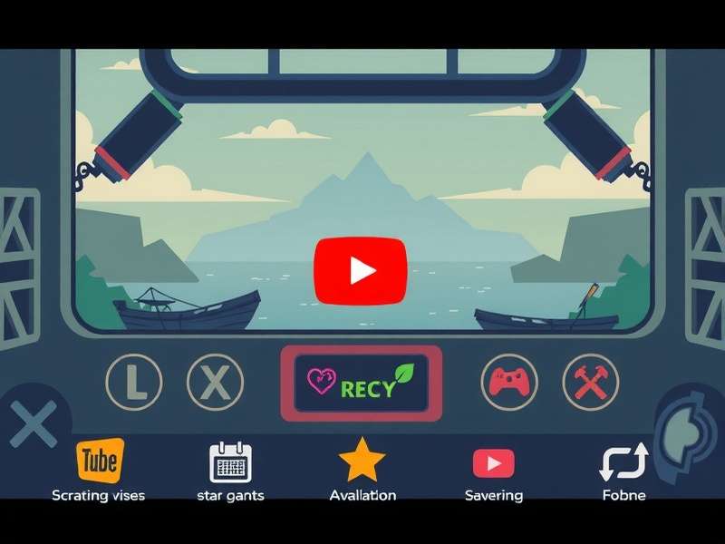 A vibrant Rec Room YouTube creator studio setup with multiple screens and VR equipment