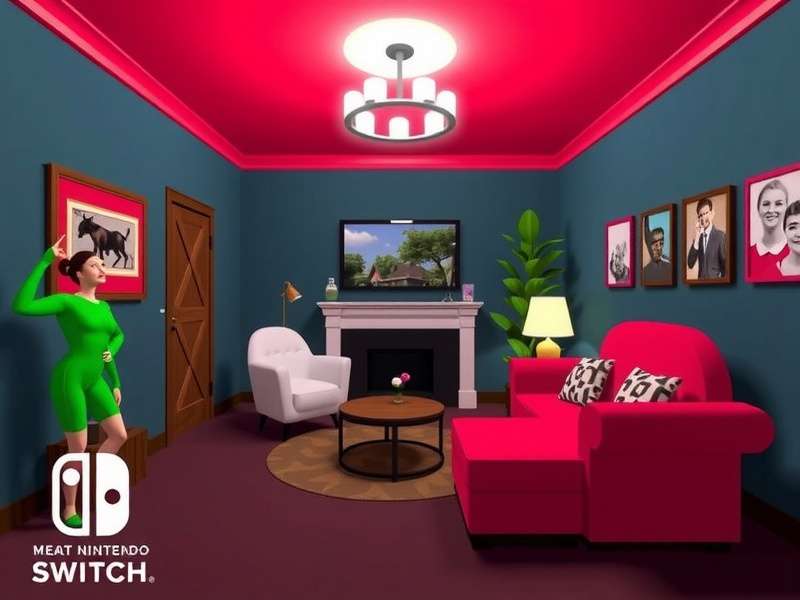Player using Nintendo Switch Joy-Cons to build custom Rec Room environment