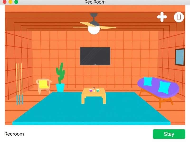 Rec Room vibrant virtual world on an Apple MacBook screen