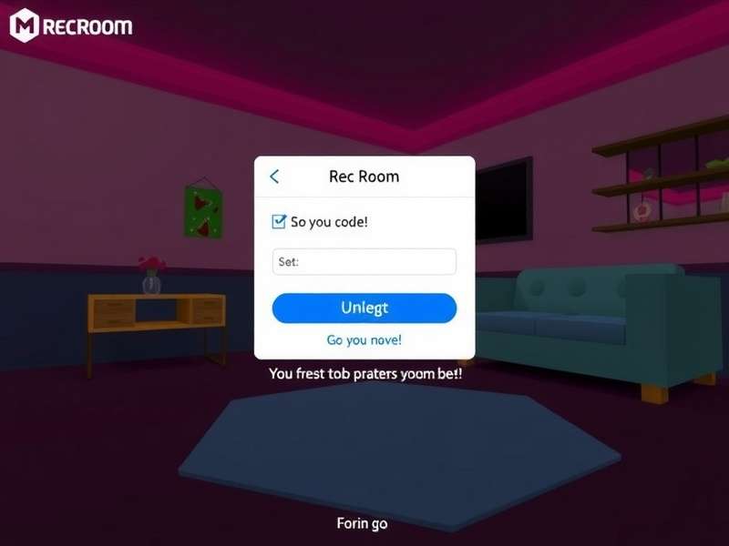 A frustrated gamer looking at a Rec Room login error on a computer screen