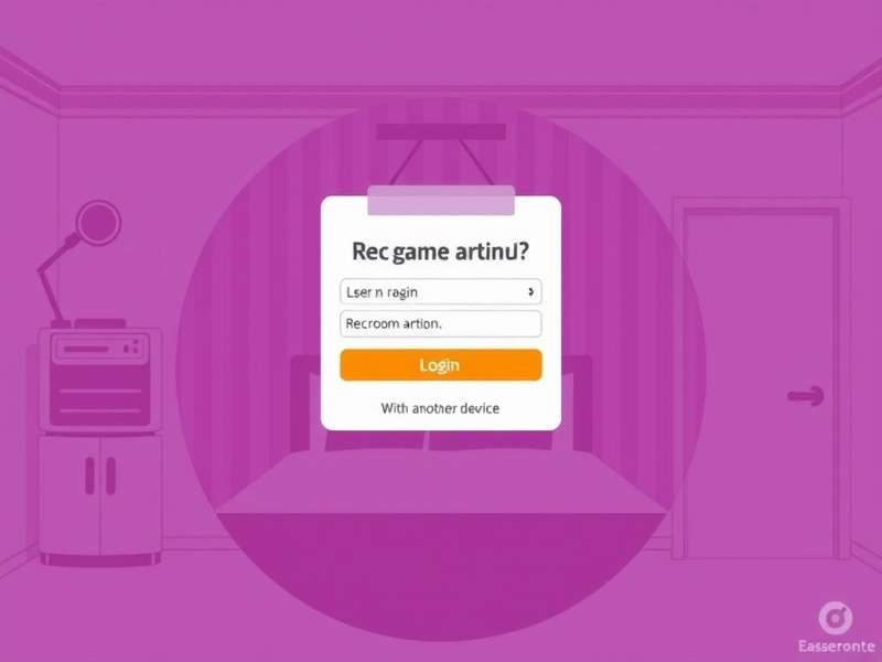 Multiple devices showing Rec Room login screens - VR headset, phone, and console