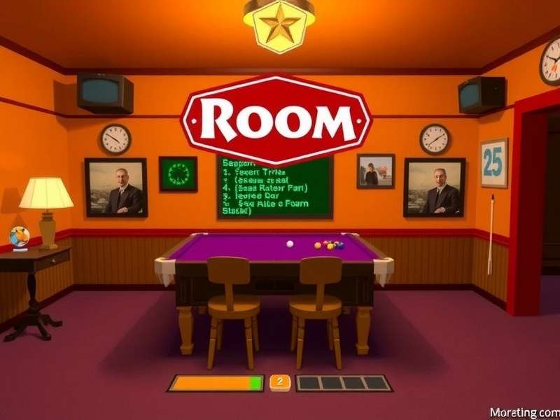 Family playing Rec Room together in a virtual living room