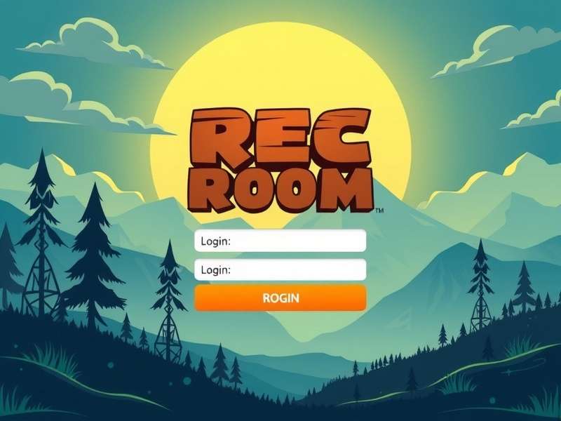 Modern desktop computer setup showing a vibrant game login screen