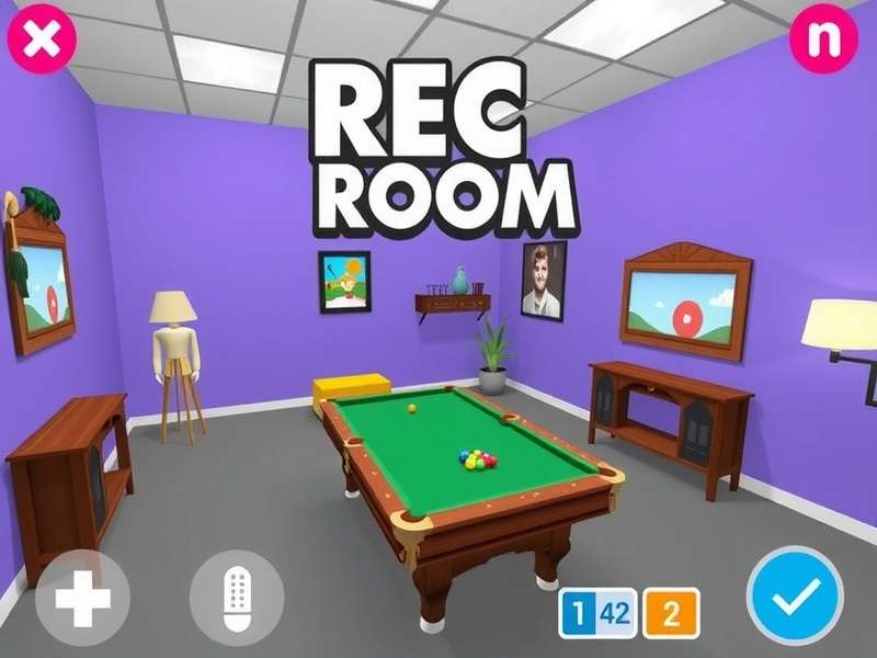 Rec Room Download Apk – Android smartphone showing Rec Room game with UK flag background