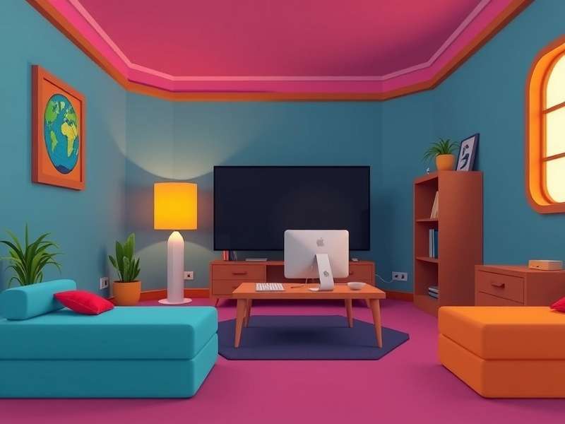 Rec Room gameplay screenshot showing a group of avatars in a custom room